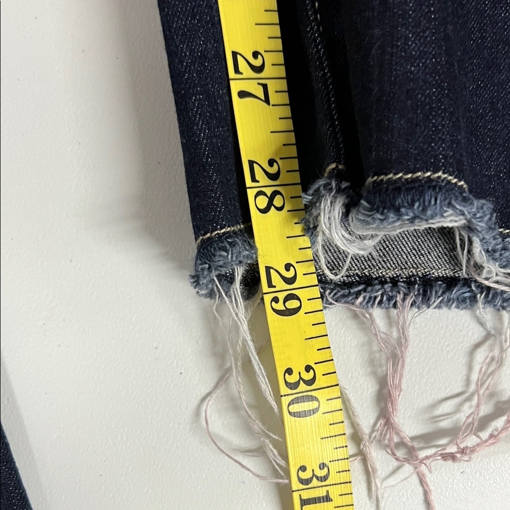 Torrid Dark Blue cropped Jeans with Frayed Hem - Picture 5 of 8